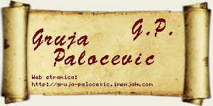 Gruja Paločević vizit kartica